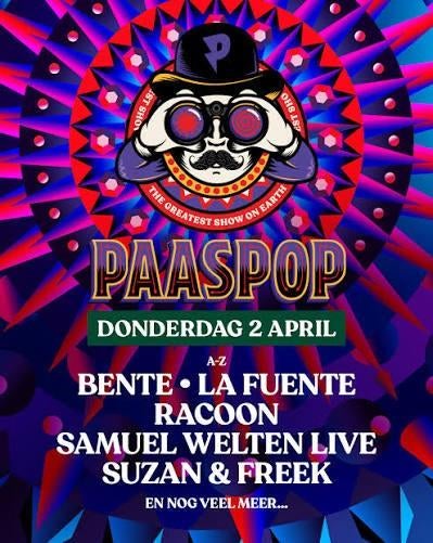 Paaspop Sligro Donderdag 2 april, Tickets en Kaartjes, Eén persoon