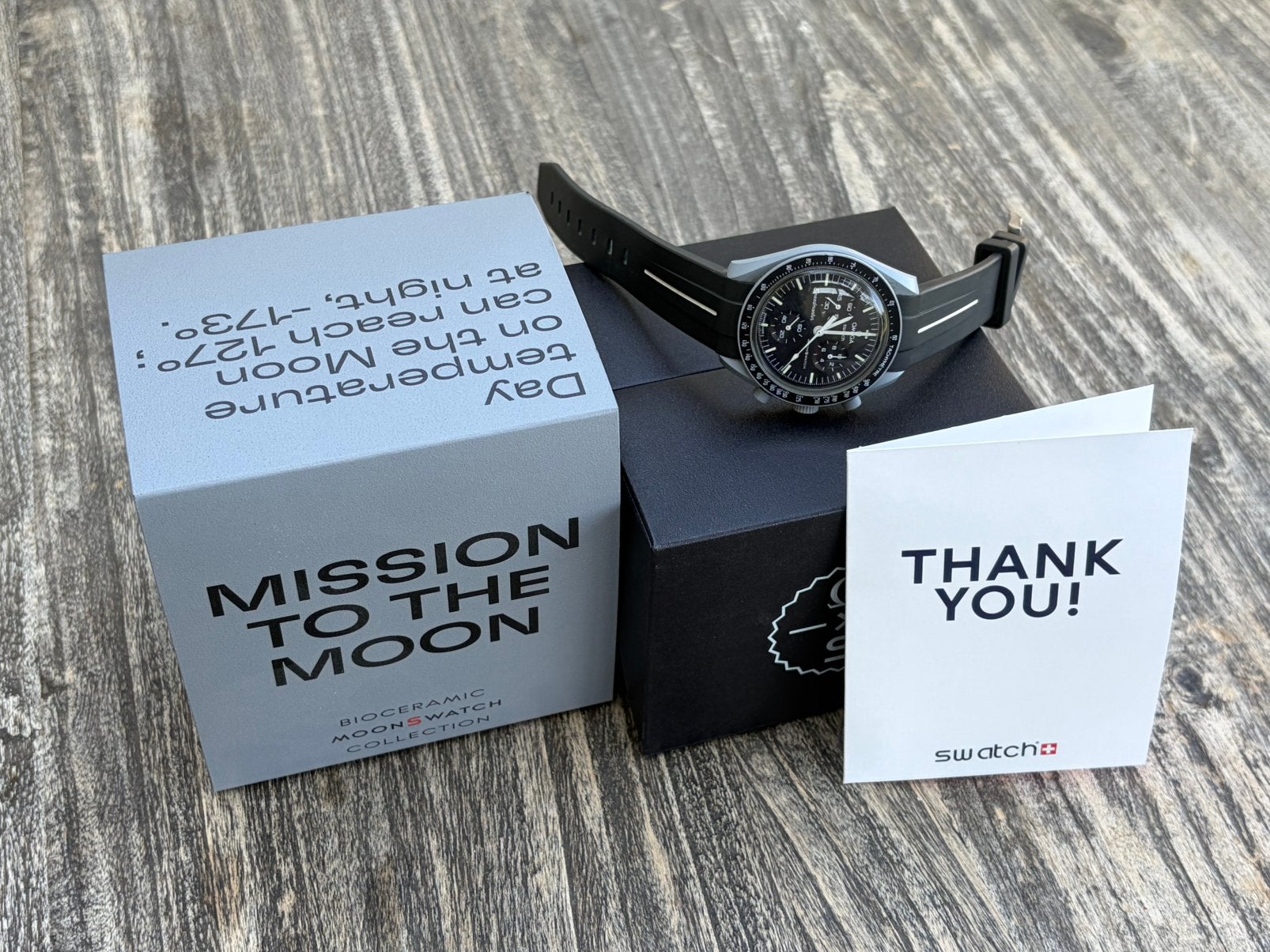Omega x Swatch mission to the moon, Verzenden, Zo goed als nieuw, Kunststof, Omega