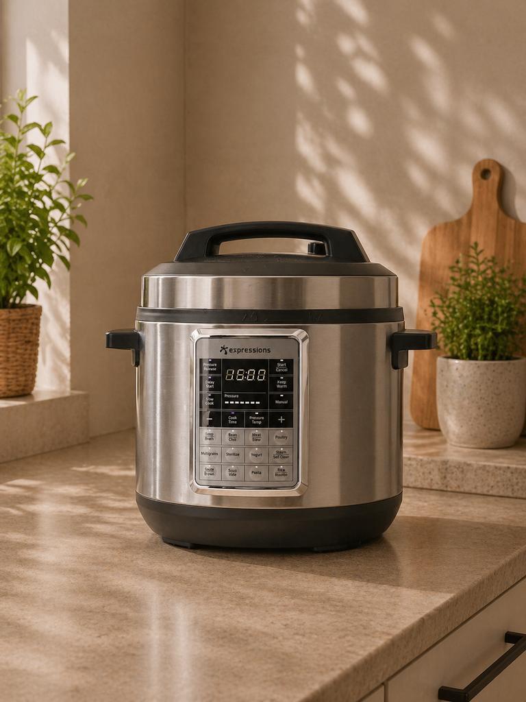 ESPRESSIONS smart pressure cooker-snelkookpan/ Slowcooker, Ophalen of Verzenden, Vaatwasmachinebestendig, Zo goed als nieuw