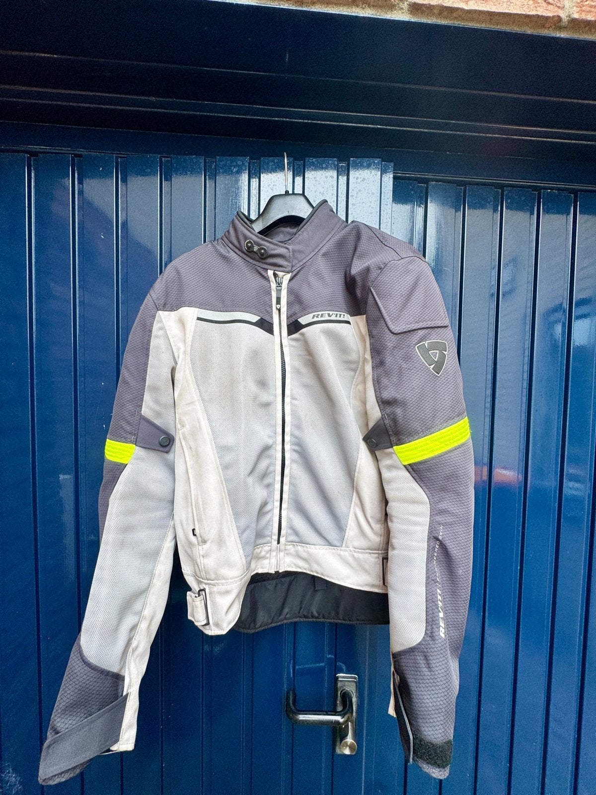 REV'IT! Textiel Motorjas - Grijs/Geel, Maat L, Ophalen of Verzenden, Tweedehands, Heren, Jas | textiel
