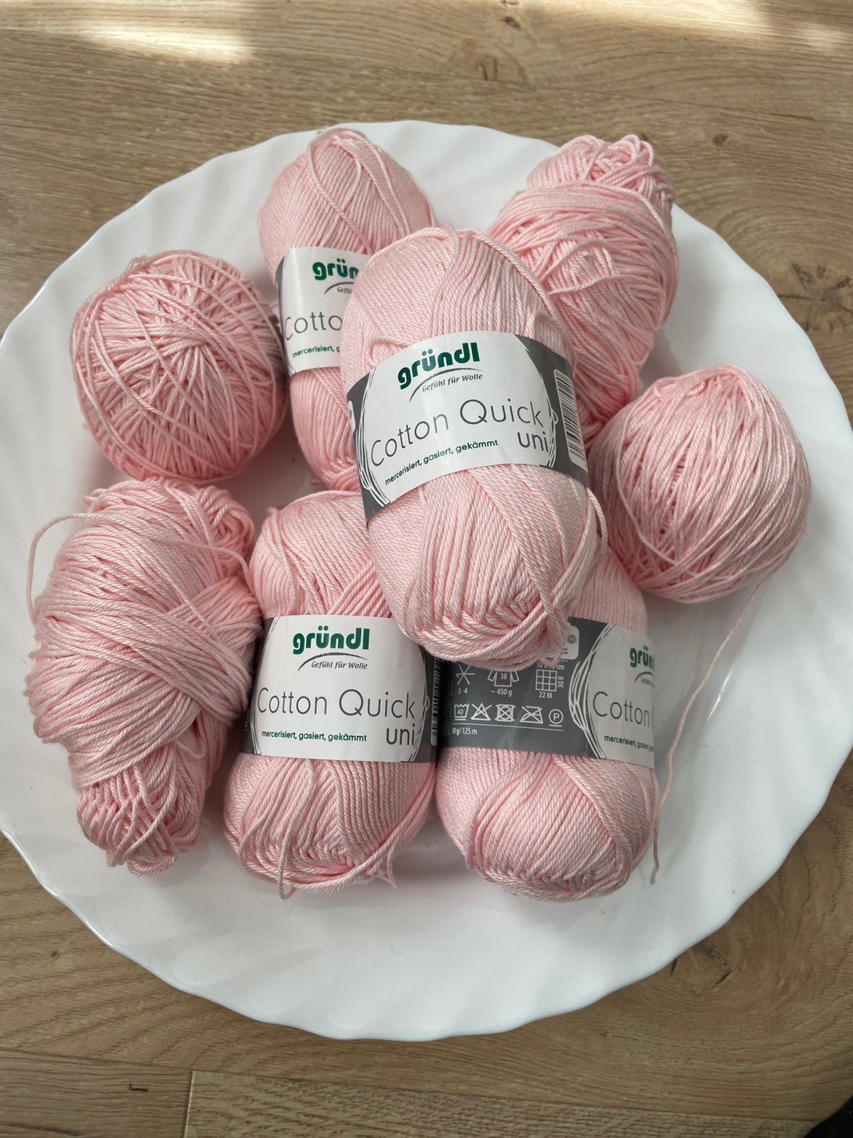 Katoen garen Grundl 400 gram, licht roze, Ophalen of Verzenden, Nieuw, Breien of Haken, Wol of Garen