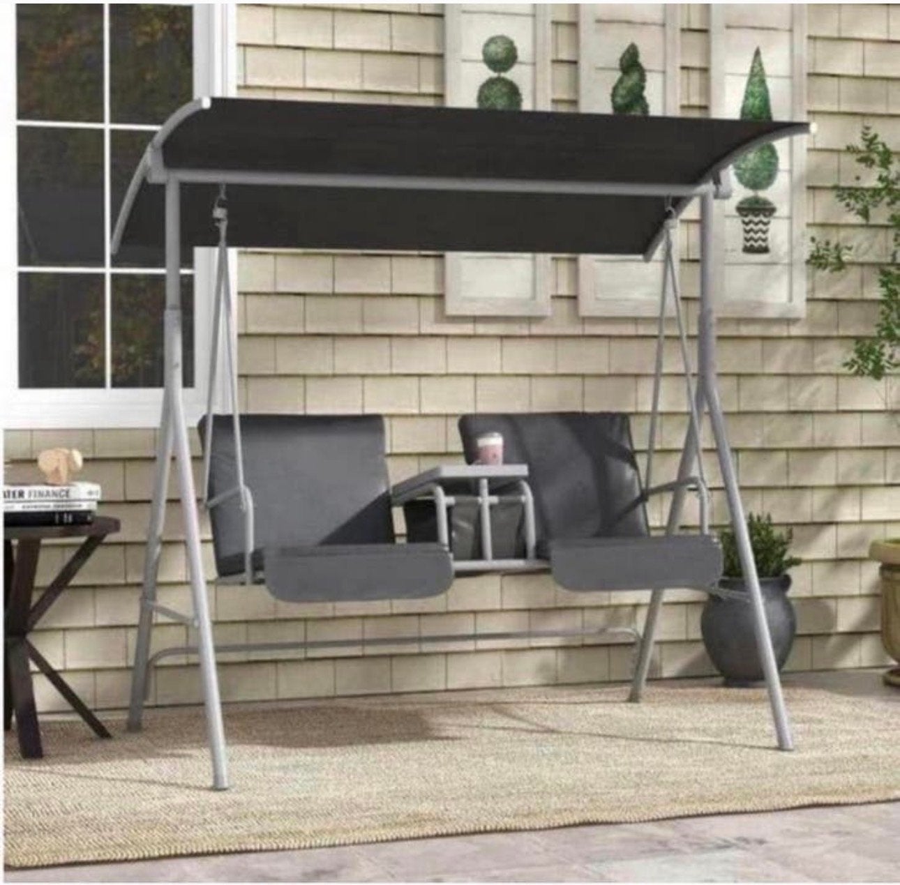 Schommelbank met luifel en opbergruimte. NIEUW IN DOOS, Tuin en Terras, Tuinbanken, Ophalen of Verzenden, Nieuw, Metaal, Schommelbank