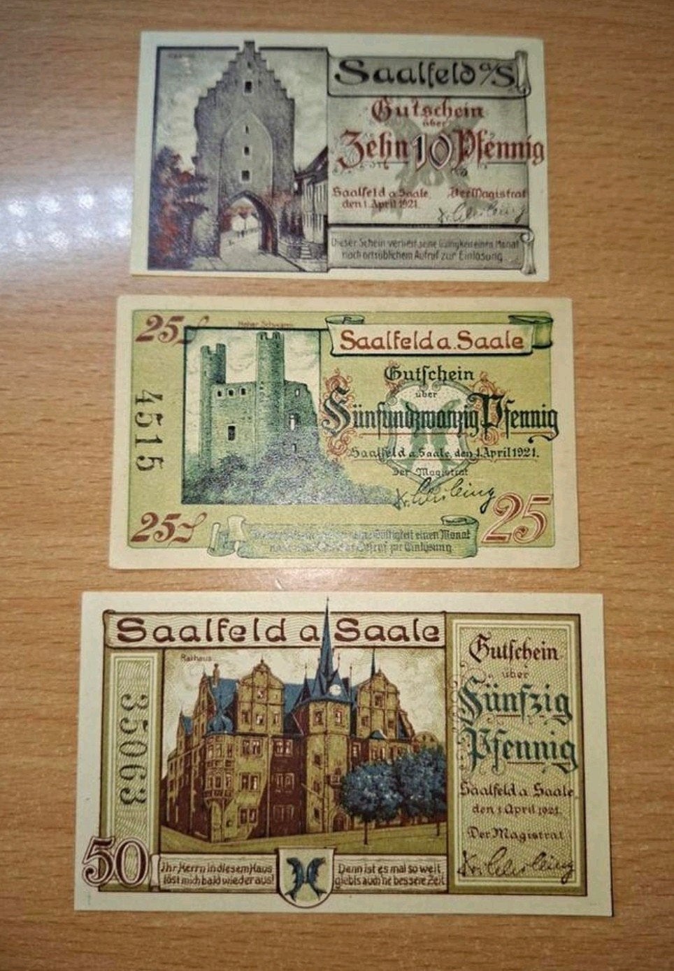 Duits Notgeld Saalfeld Noodgeld, Ophalen of Verzenden, Duitsland
