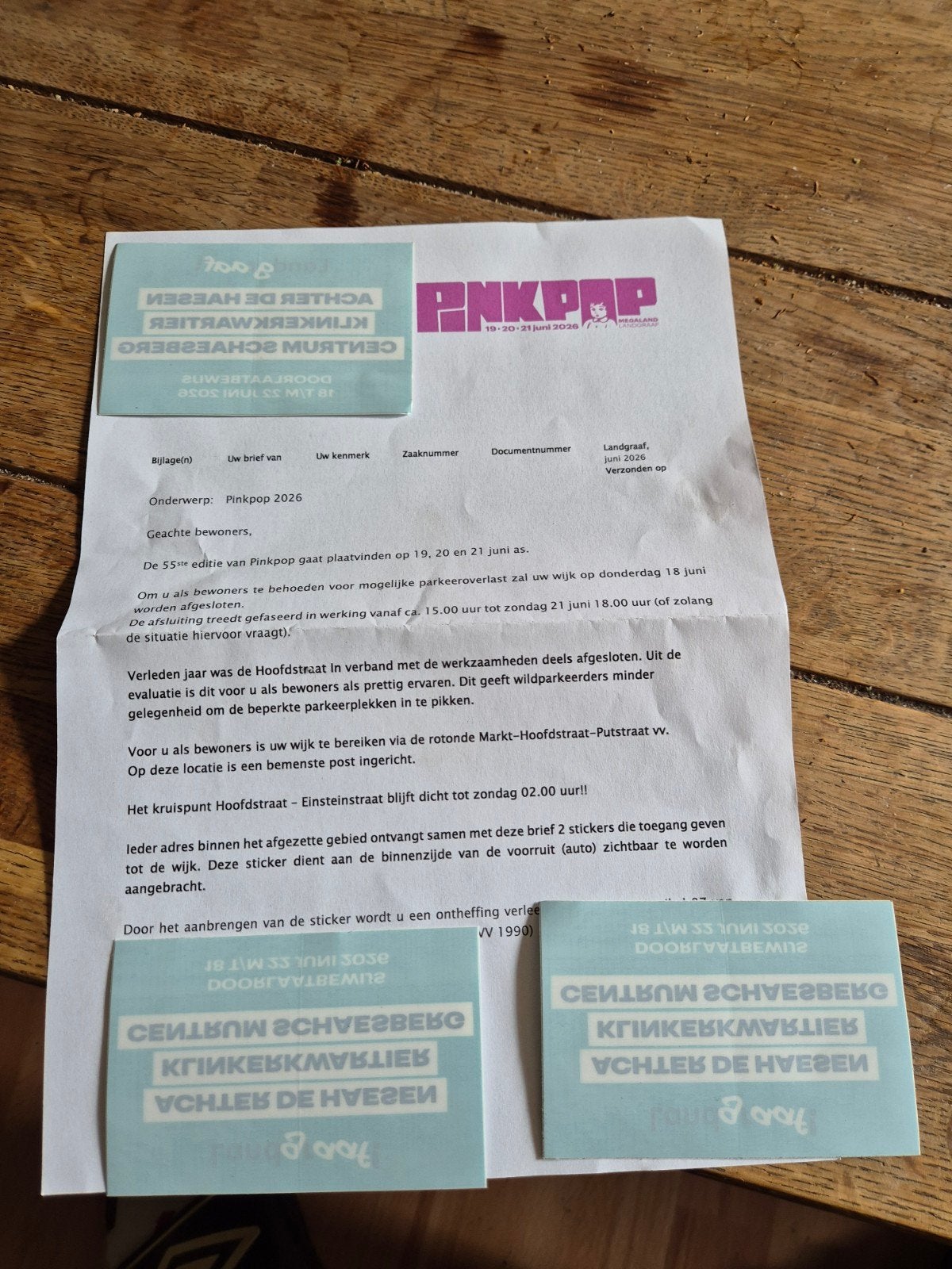 Doorgang stickers pinkpop 2026, Hobby en Vrije tijd, Scrapbooking, Ophalen of Verzenden