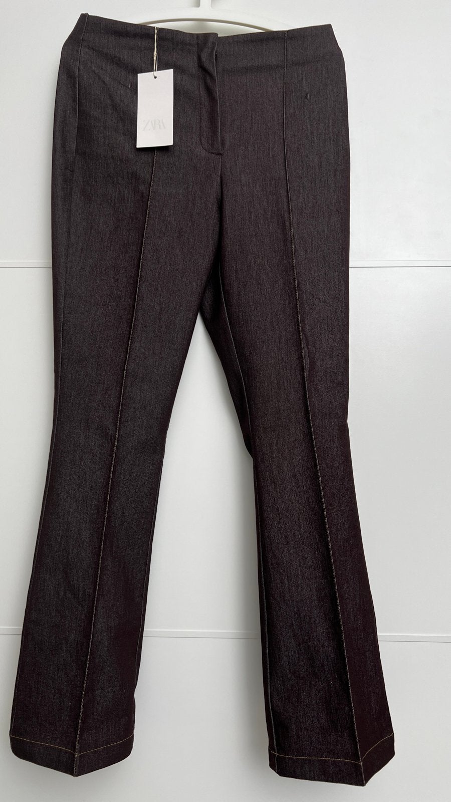 Zara broek met wijde pijpen, Bruin, Nieuw, Ophalen of Verzenden, Maat 36 (S)