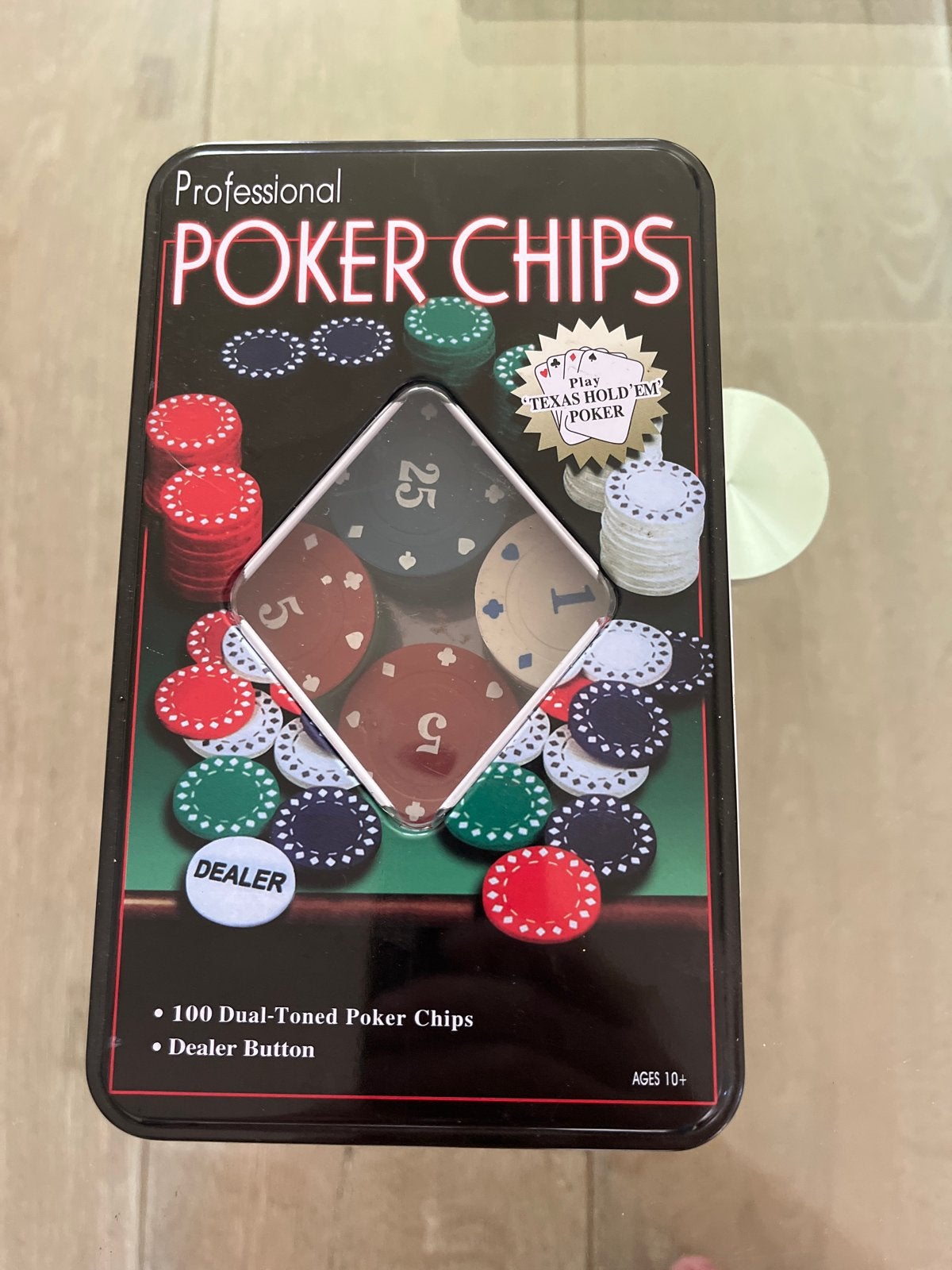 Professional Poker Chips Set - 100 Dual-Toned Chips, Drie of vier spelers, Ophalen of Verzenden, Zo goed als nieuw