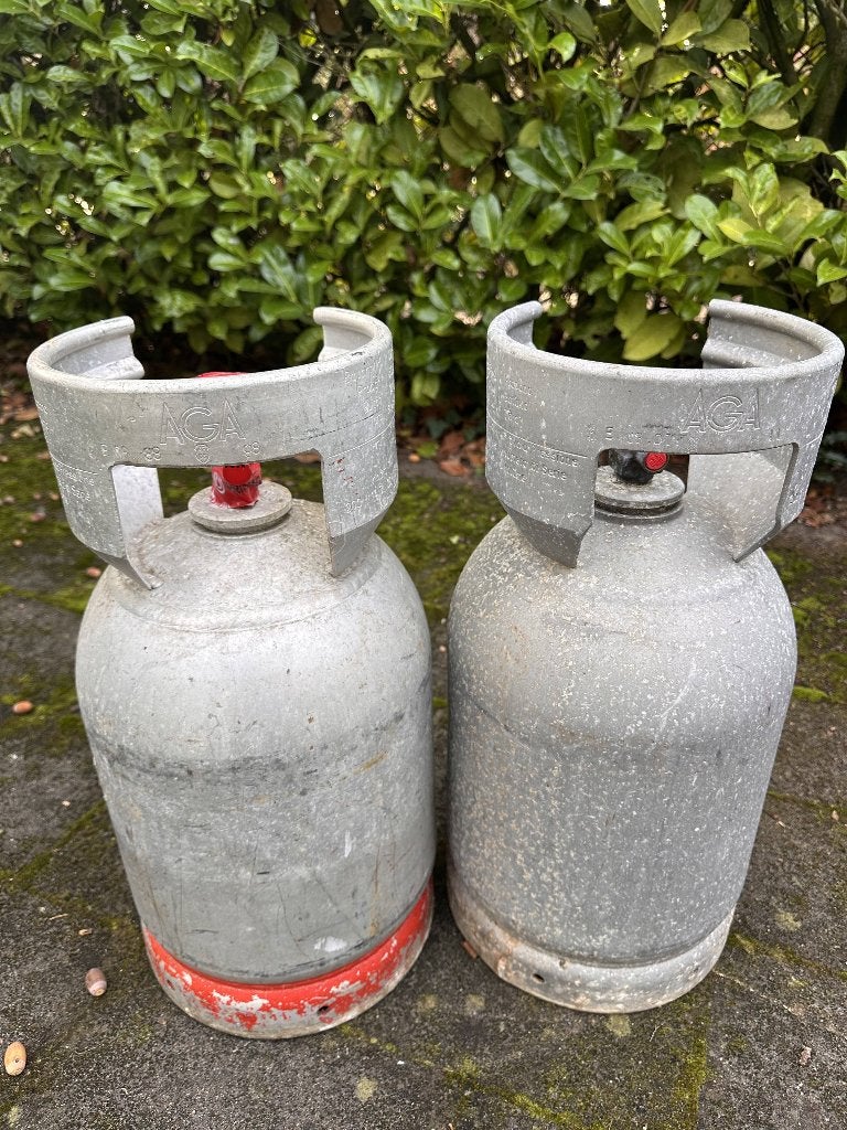 ALUMINIUM gasflessen (2 x 6,0 kg), Ophalen, Gebruikt, Motor en Techniek