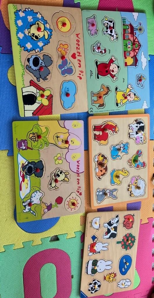 Houten puzzel, Kinderen en Baby's, Speelgoed | Kinderpuzzels, Ophalen, Zo goed als nieuw, Van hout