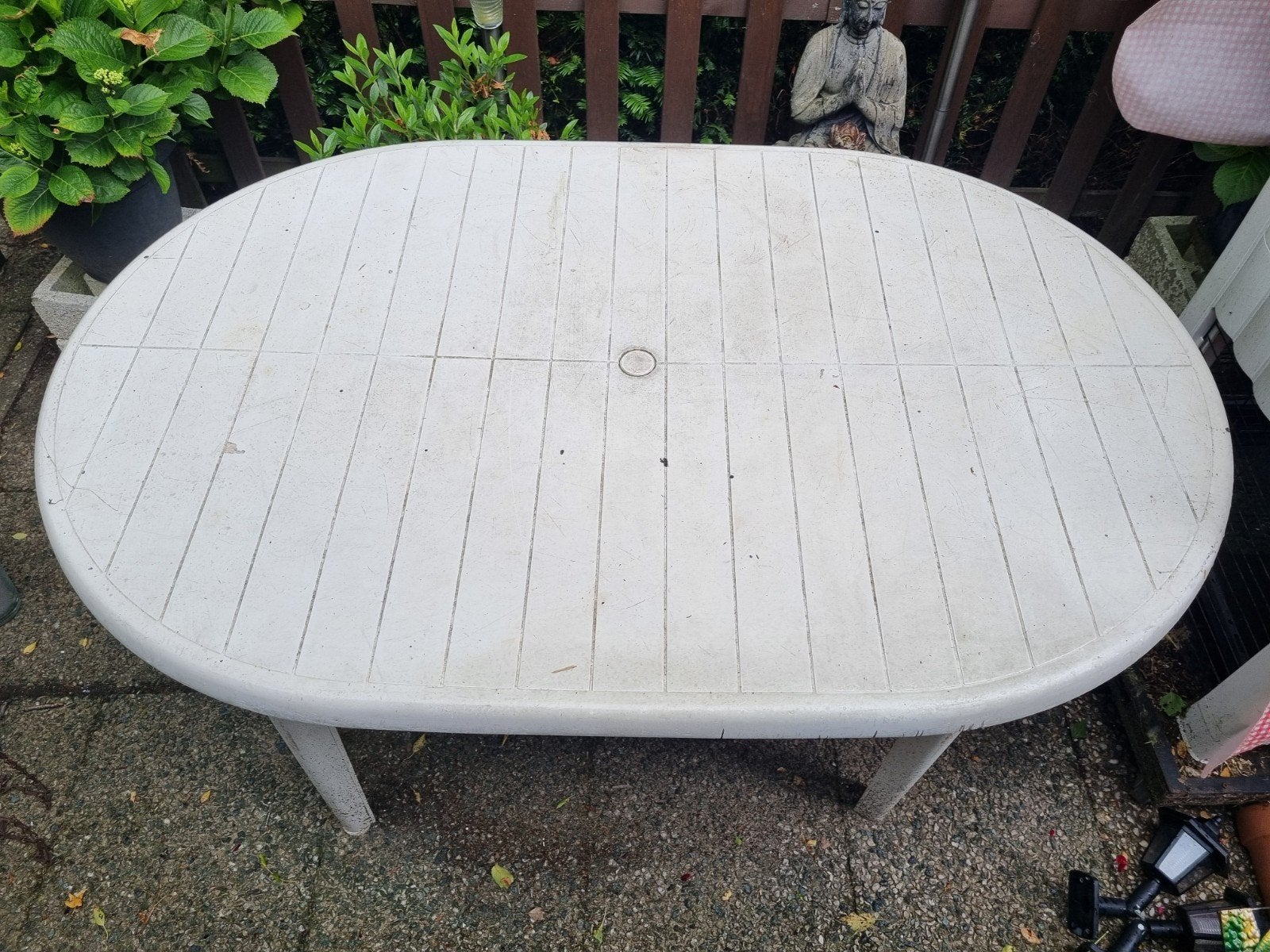 Ovale tuintafel - Gebruikt, Ophalen, Rechthoekig, Kunststof