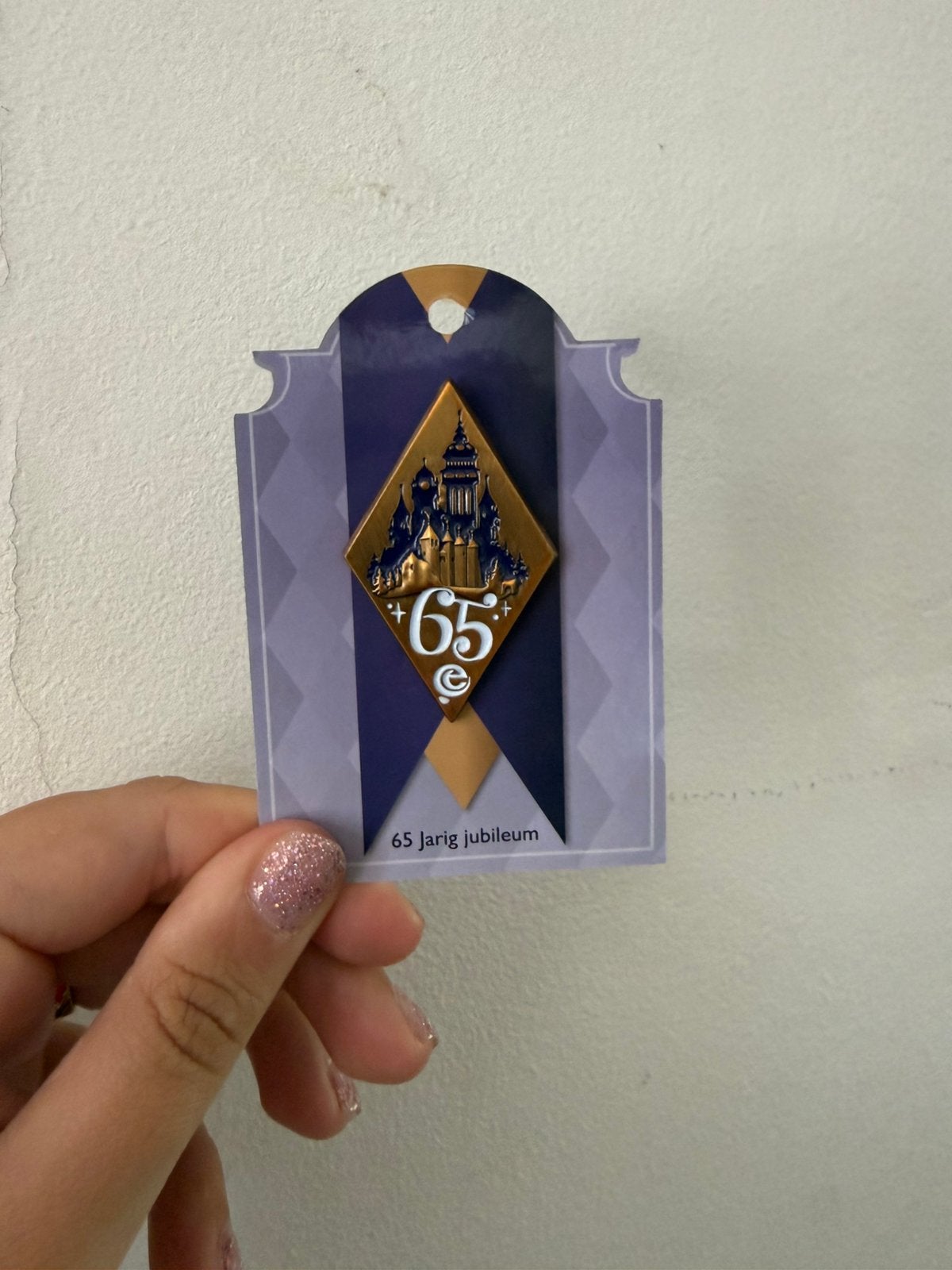Efteling pin 65 jaar, Ophalen of Verzenden, Zo goed als nieuw, Button of Speldje