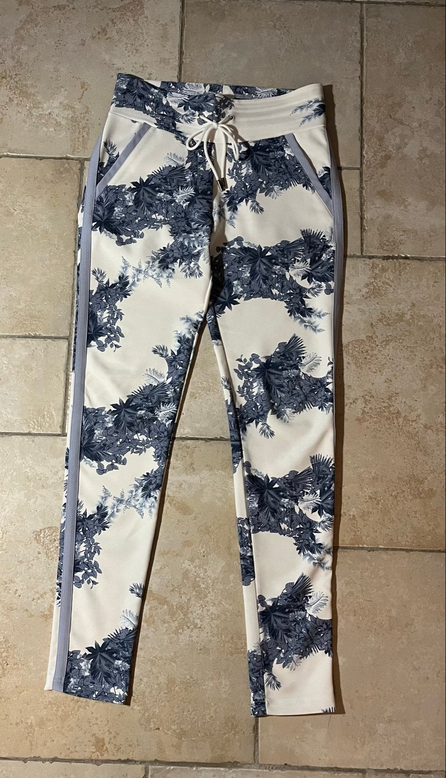 ZIZO Broek met botanische print - Maat 36 (S), Blauw, Ophalen of Verzenden, Zo goed als nieuw, Maat 36 (S)