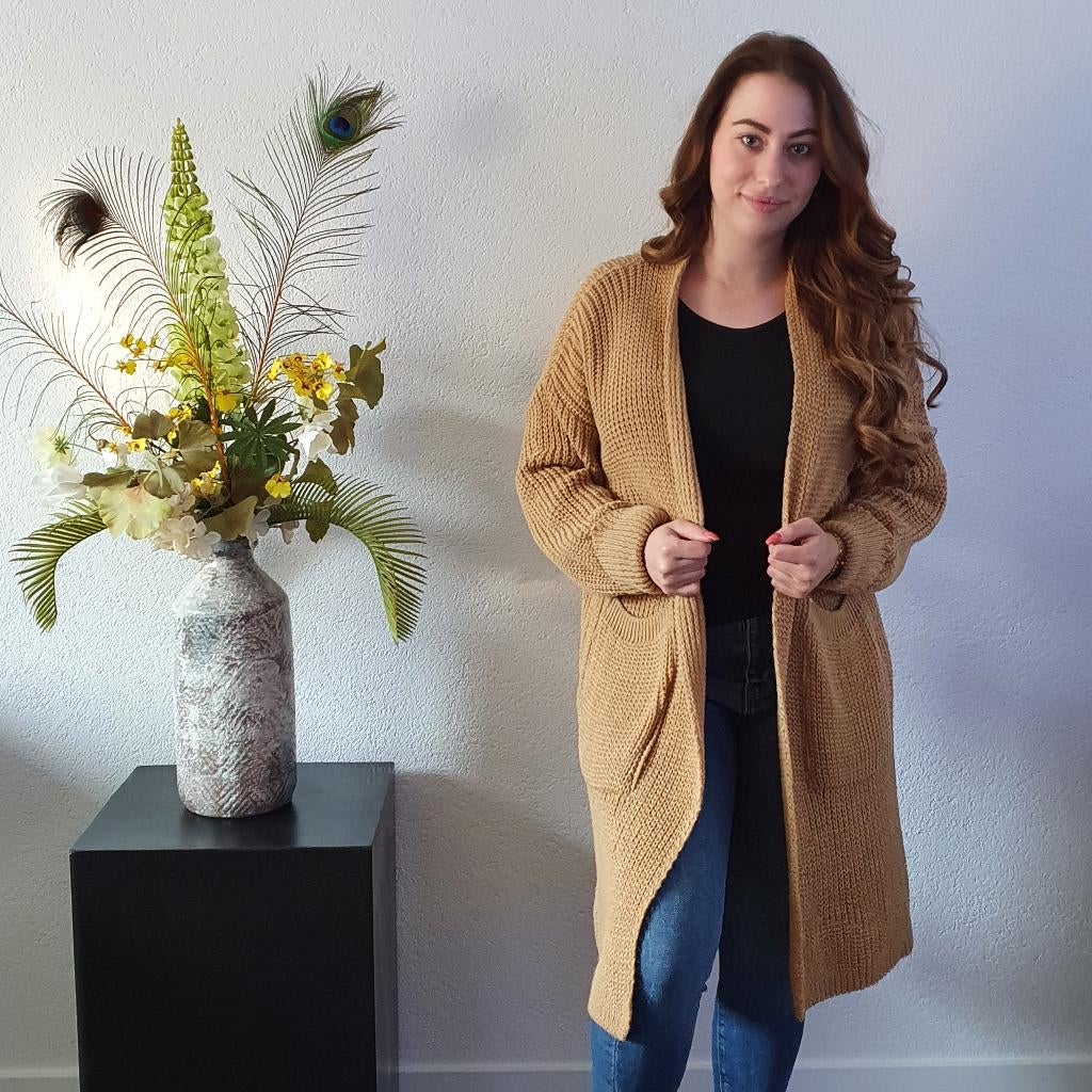 Lang Vest Camel, Verzenden, Nieuw, Maat 38/40 (M), Bruin