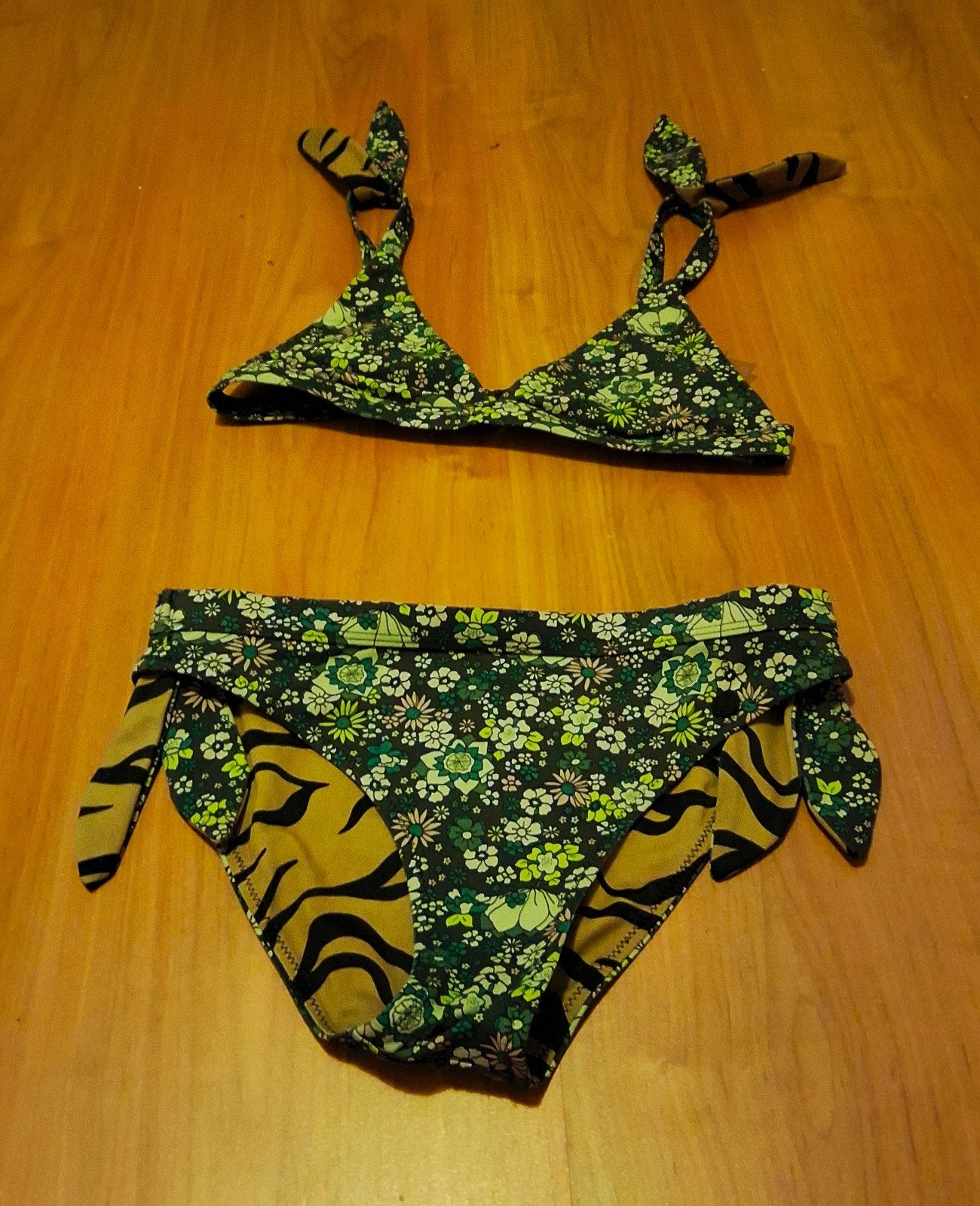 Omkeerbare bikini met bloemen- en tijgerprint, Meerkleurig, Nieuw, Scotch & Soda, Ophalen of Verzenden