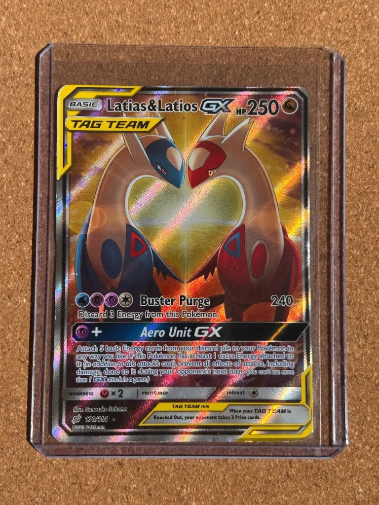 Latias & Latios Tag Team GX Alternate Art 170/181 (Team Up), Ophalen of Verzenden, Gebruikt, Losse kaart, Foil