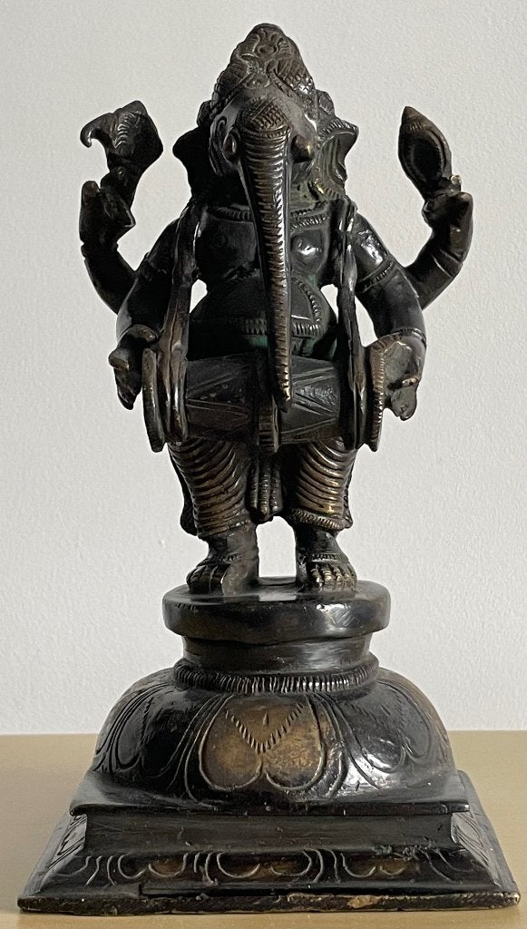 Oude bronzen Nritya Ganesha Ganesja ganesh brons beeld, Antiek en Kunst, Verzenden