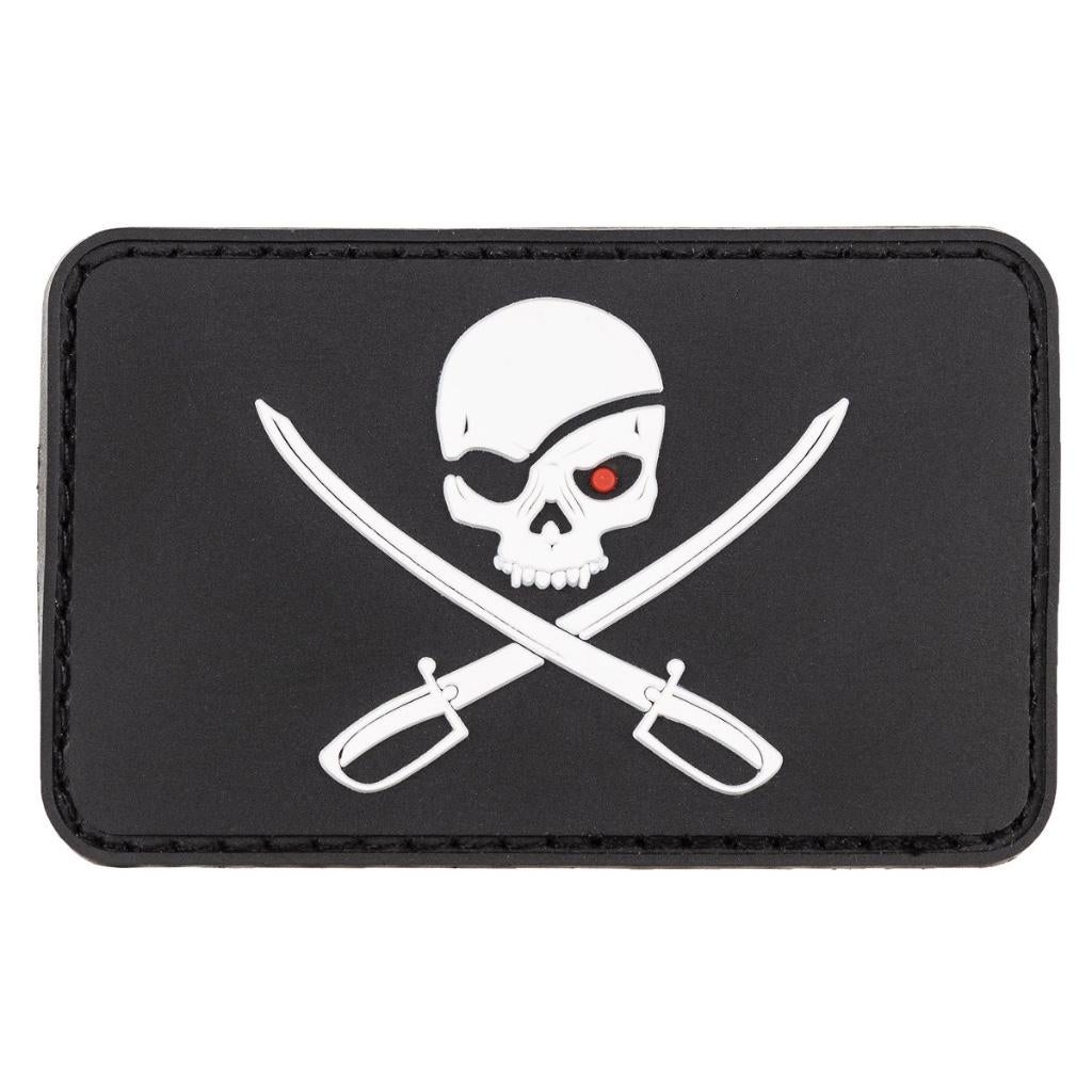 Piraten patch – 3D "Skull with Swords" – Zwart, Ophalen of Verzenden, Landmacht, Nederland, Embleem of Badge