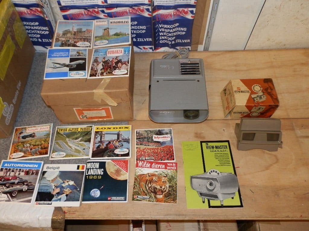 view master classic en projector  incl GAF pakketten, Ophalen of Verzenden, Zo goed als nieuw