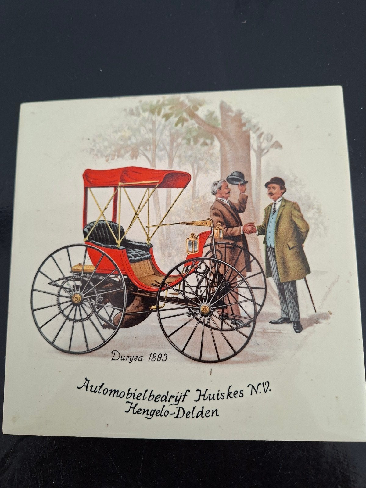 Vintage Tegeltje Huiskes N.V. Hengelo-Delden - Royal Sphinx, Antiek en Kunst, Ophalen
