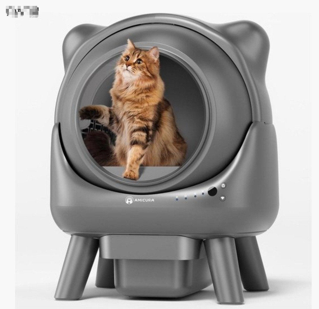 Elektrische / Slimme kattenbak, Ophalen, Zelfreinigend, Zo goed als nieuw, Open