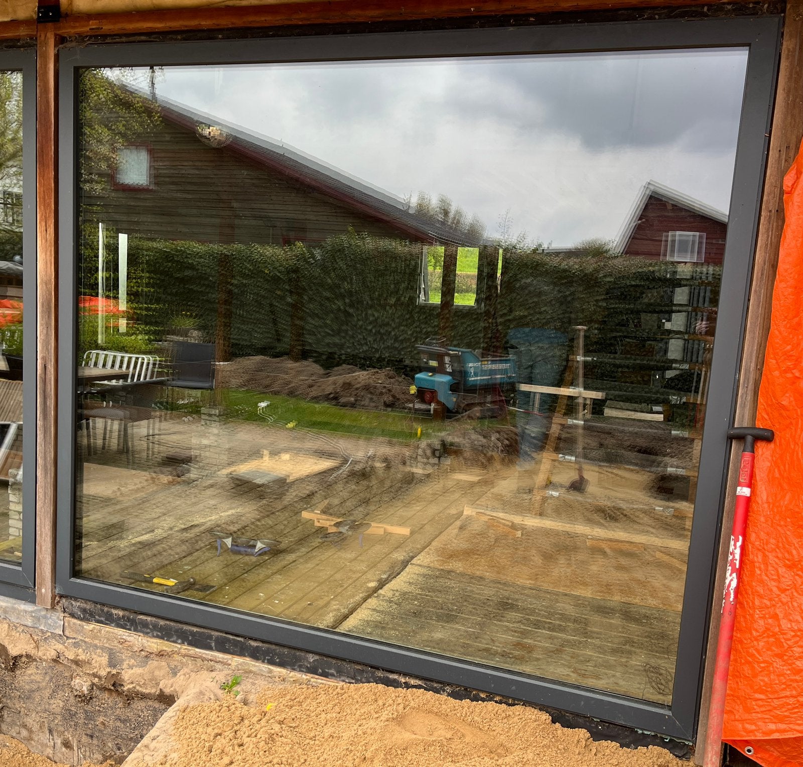 Hoogwaardig aluminium raamkozijn / pui, tripple glas €100, Ophalen, Aluminium, Zo goed als nieuw, Inclusief glas