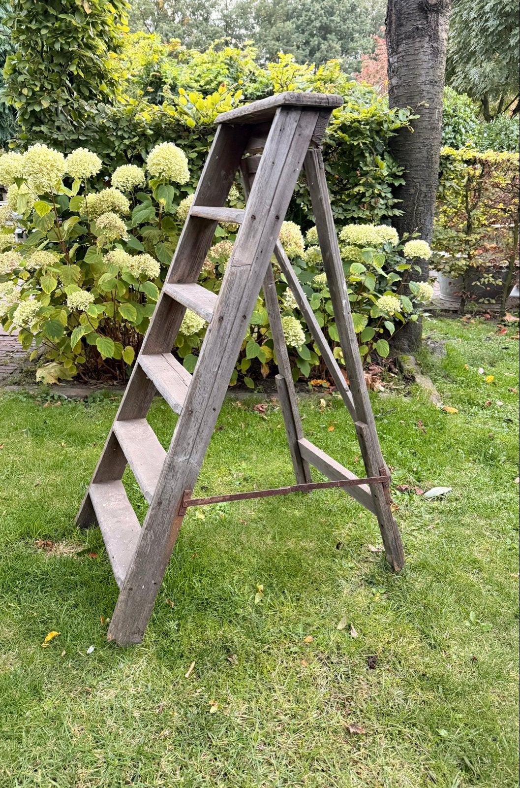 Brocante houten trap - Decoratieve ladder, Ophalen, Gebruikt, Trap, Opvouwbaar of Inschuifbaar
