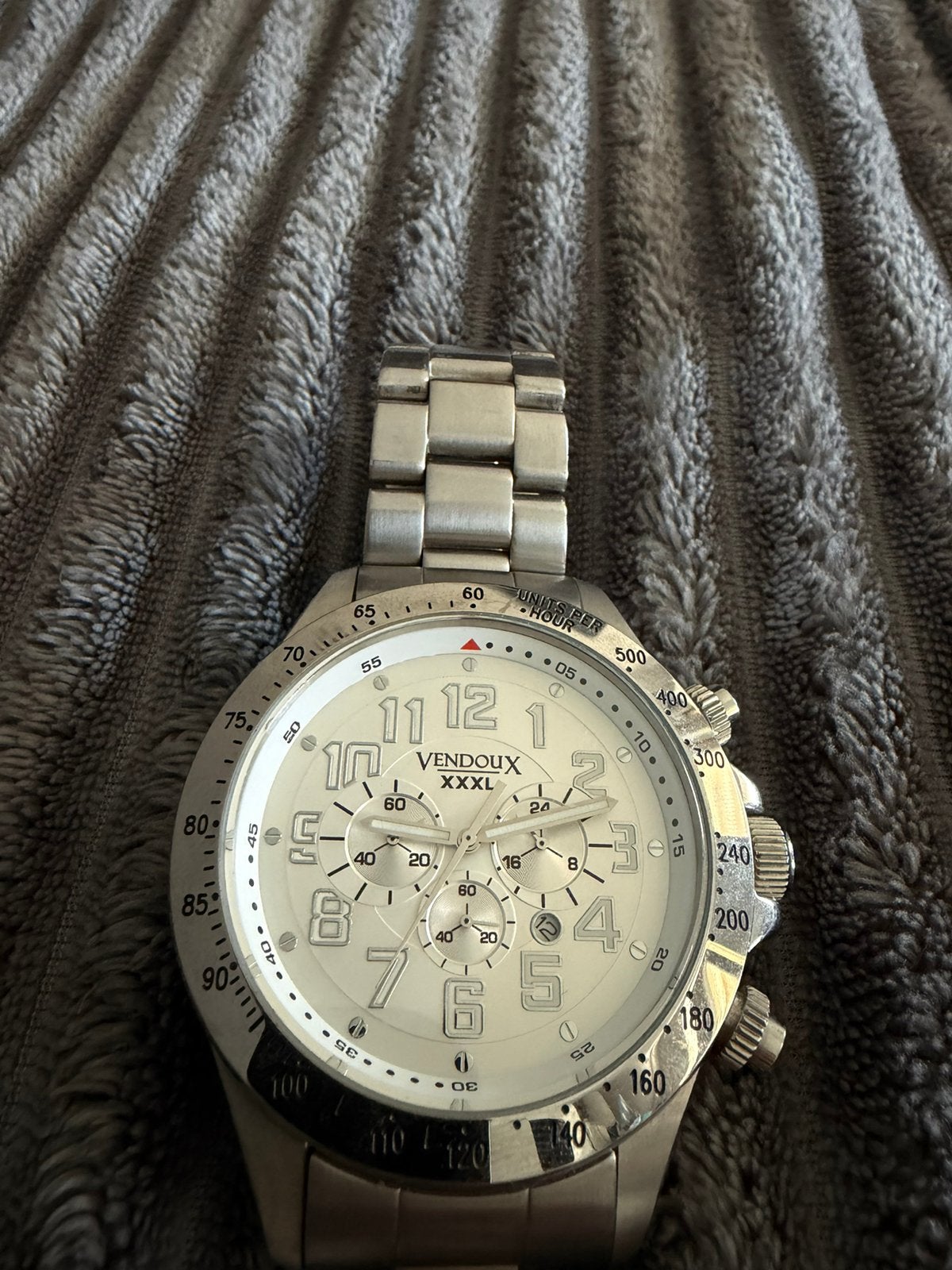 Vendoux xxxl horloge, Ophalen of Verzenden, Zo goed als nieuw, Staal, Overige merken