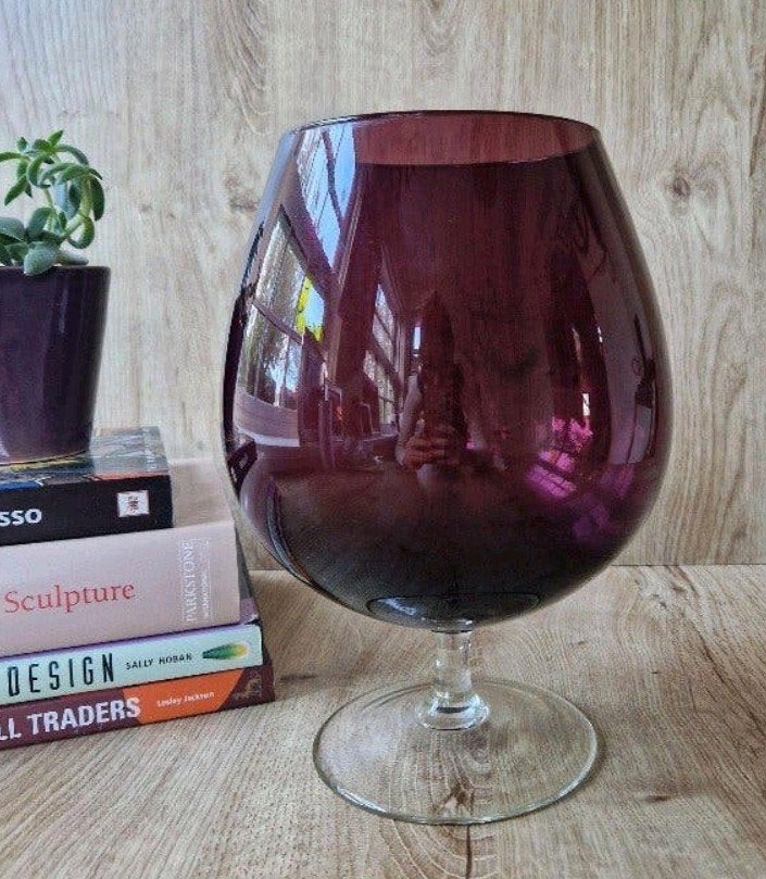 vaas Glas Empoli 27cm, Antiek en Kunst, Ophalen of Verzenden