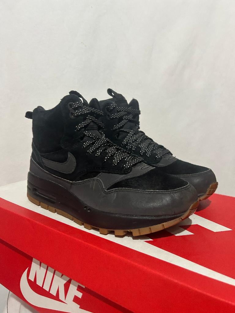 ALS NIEUW! Maat 37,5 - Nike Air Max 1 Sneakerboot Black Gum, Verzenden, Zwart, Nike, Nike