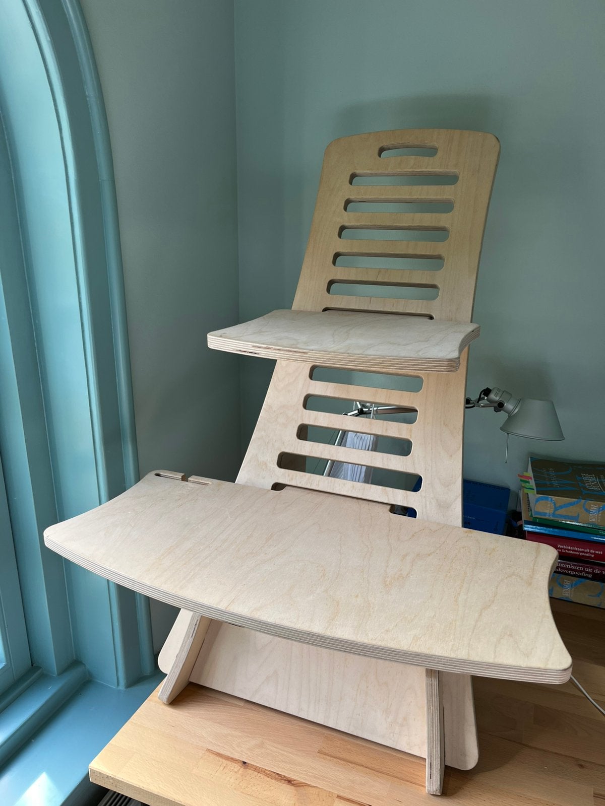 Zit-sta werkplek / laptopstandaard, Ophalen, Zo goed als nieuw