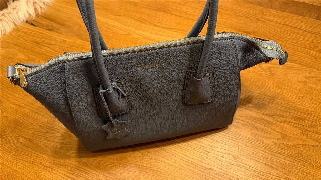 Blauwe leren Isabel Bernard tas, Ophalen, Blauw, Zo goed als nieuw, X