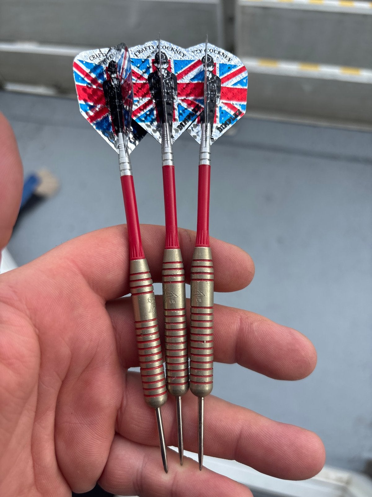 Zeldzame Eric Bristow brass darts, Ophalen of Verzenden, Gebruikt, Pijlen