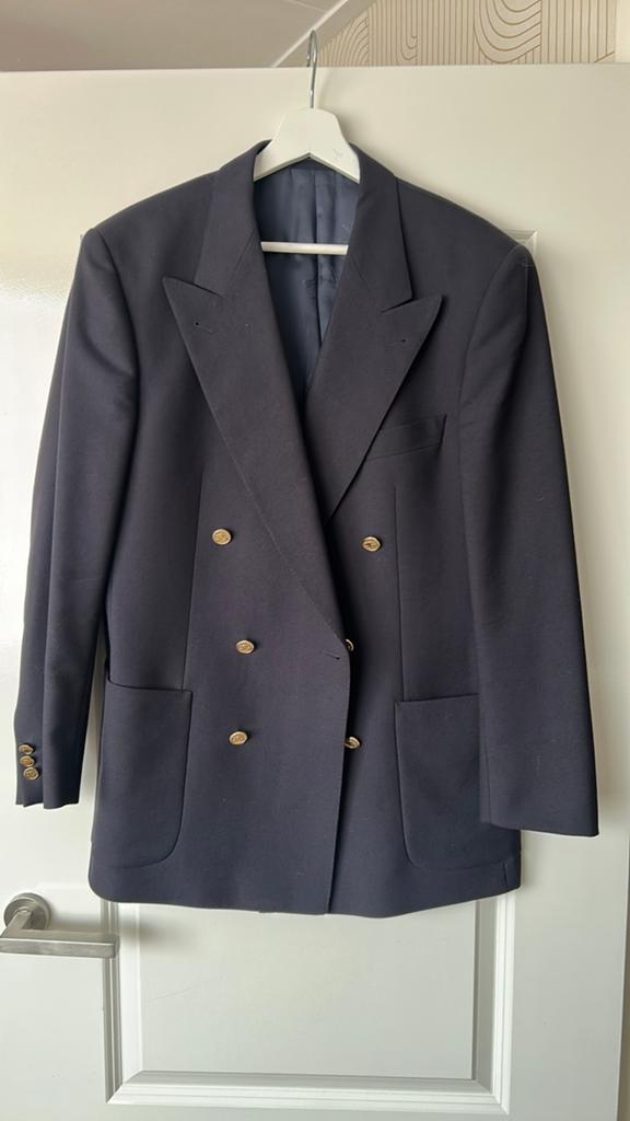 vintage colbert Burberry,s ORIGINEEL MAAT 48  donkerblauw, Kleding | Heren, Ophalen of Verzenden, Zo goed als nieuw, Maat 48/50 (M)