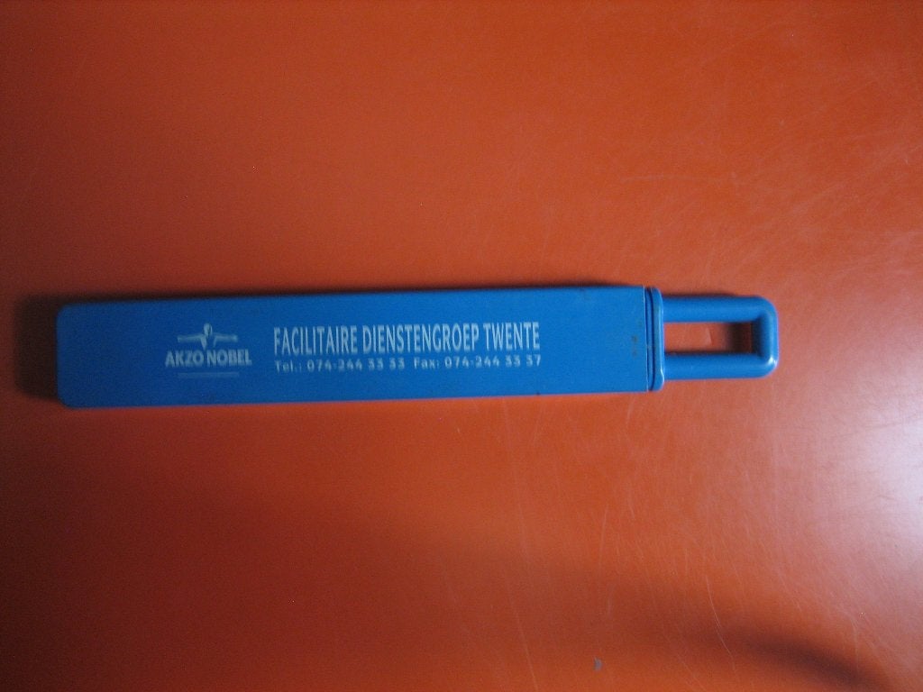 HENGELO  AKZEL NOBEL reclame briefopener 2 delen, Verzamelen, Ophalen of Verzenden, Gebruikt, Gebruiksvoorwerp