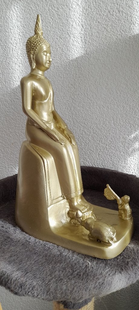 Boedha Theravada 31.5 cm Thailand brons, Ophalen of Verzenden, Zo goed als nieuw