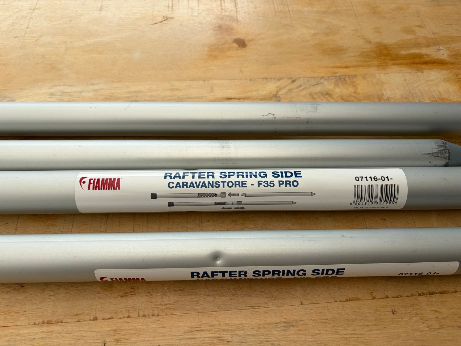 Fiamma Rafter Spring Side Caravanstore F35 Pro (2 stuks), Ophalen, Gebruikt