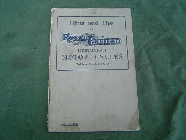 Royal Enfield 1932  lightweight motorcycles models A,C,CS, Motoren, Ophalen of Verzenden, Overige merken