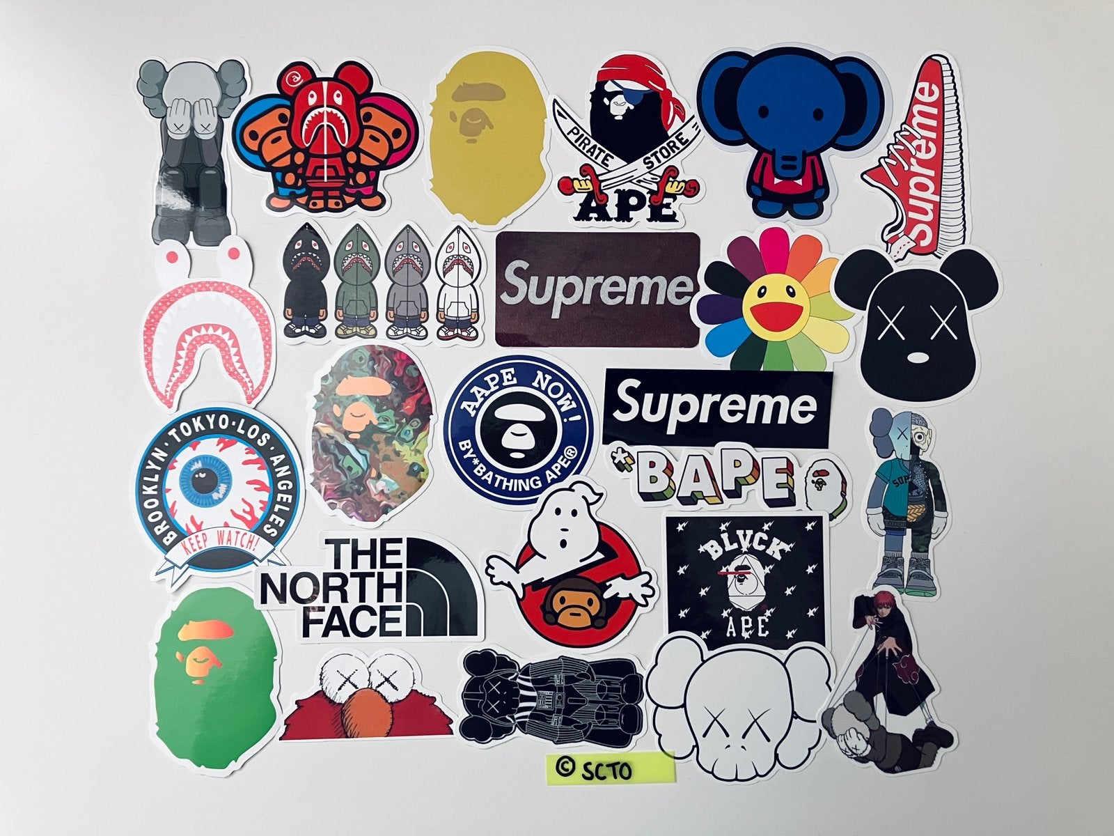 Stickers Kaws Supreme The North Face Bape hypebeast | laptop, Ophalen of Verzenden, Nieuw, Overige typen