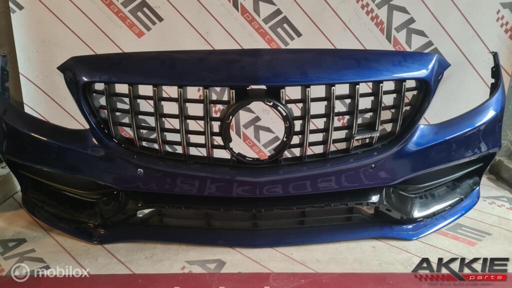 W205 S205 C63 bumper mercedes AMG voorbumper c63 facelift, Gebruikt, Voor, Ophalen of Verzenden, Bumper