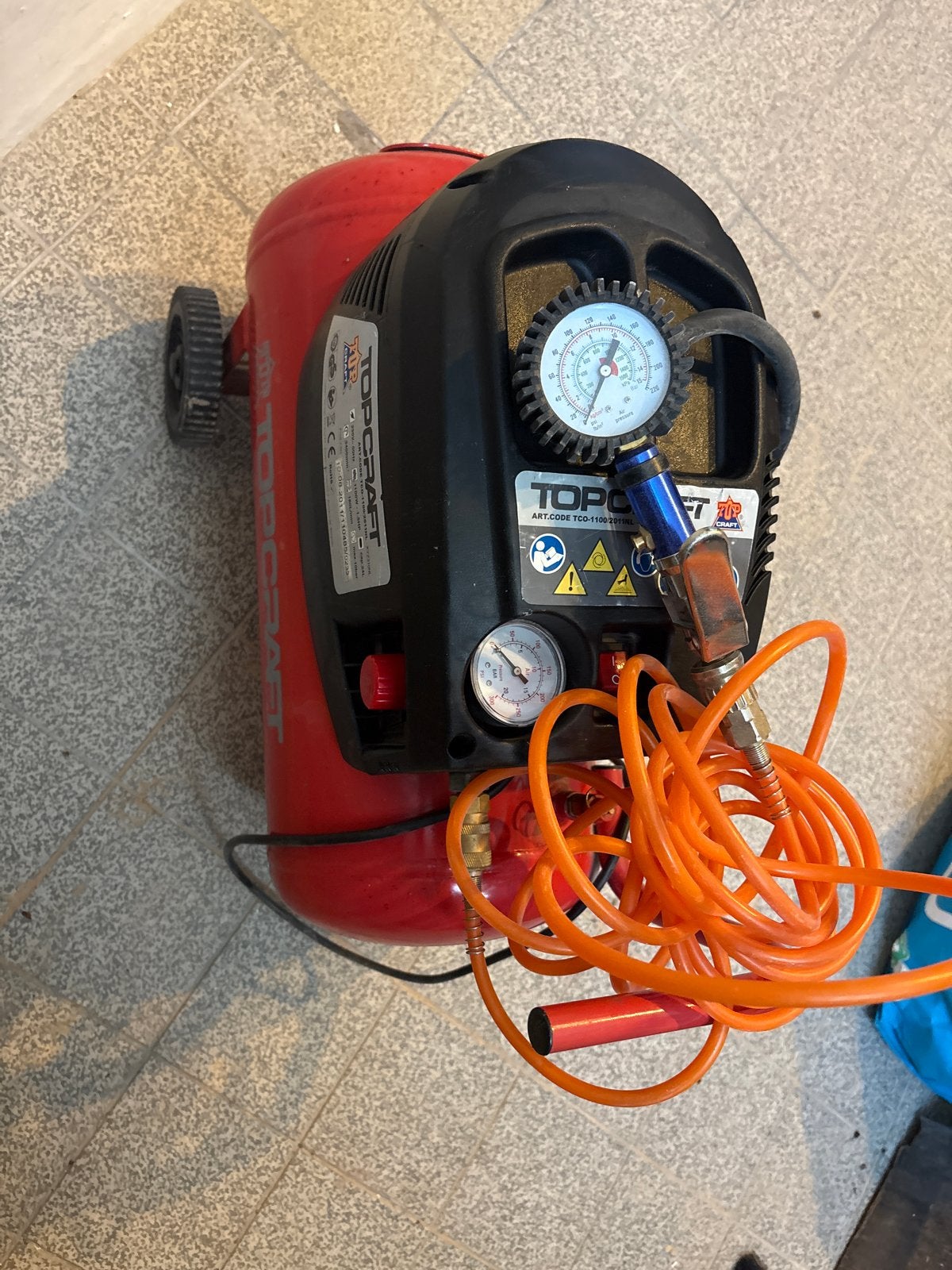 Topcraft Compressor - Zo goed als nieuw, Ophalen, 6 tot 10 bar, Zo goed als nieuw, 25 tot 100 liter