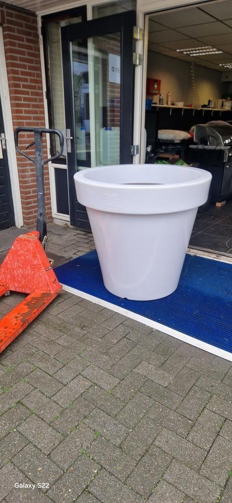 Bloom Bloempot Grijs Kunststof XL, Tuin en Terras, Bloempotten, Kunststof, 40 cm of meer, Rond, Nieuw