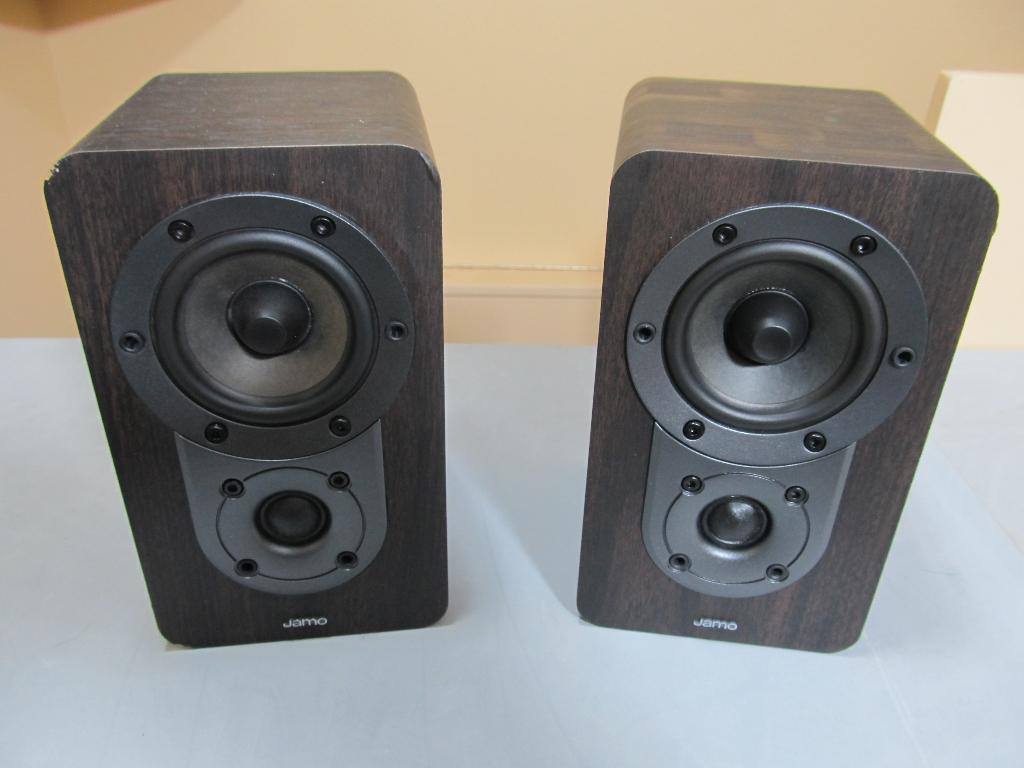 Te koop: Jamo boxen S420 SUR S 420, Gebruikt, Ophalen of Verzenden, 60 tot 120 watt, Front, Rear of Stereo speakers