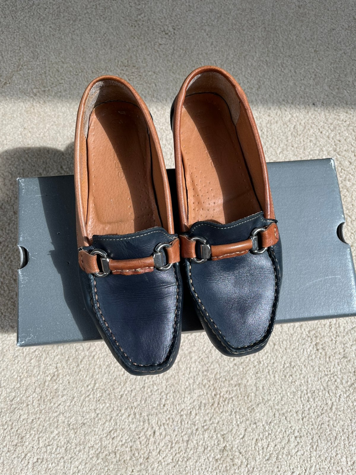 BEEGLE LEREN INSTAP schoenen maat 37, Ophalen of Verzenden, Zo goed als nieuw, Bruin, Instappers