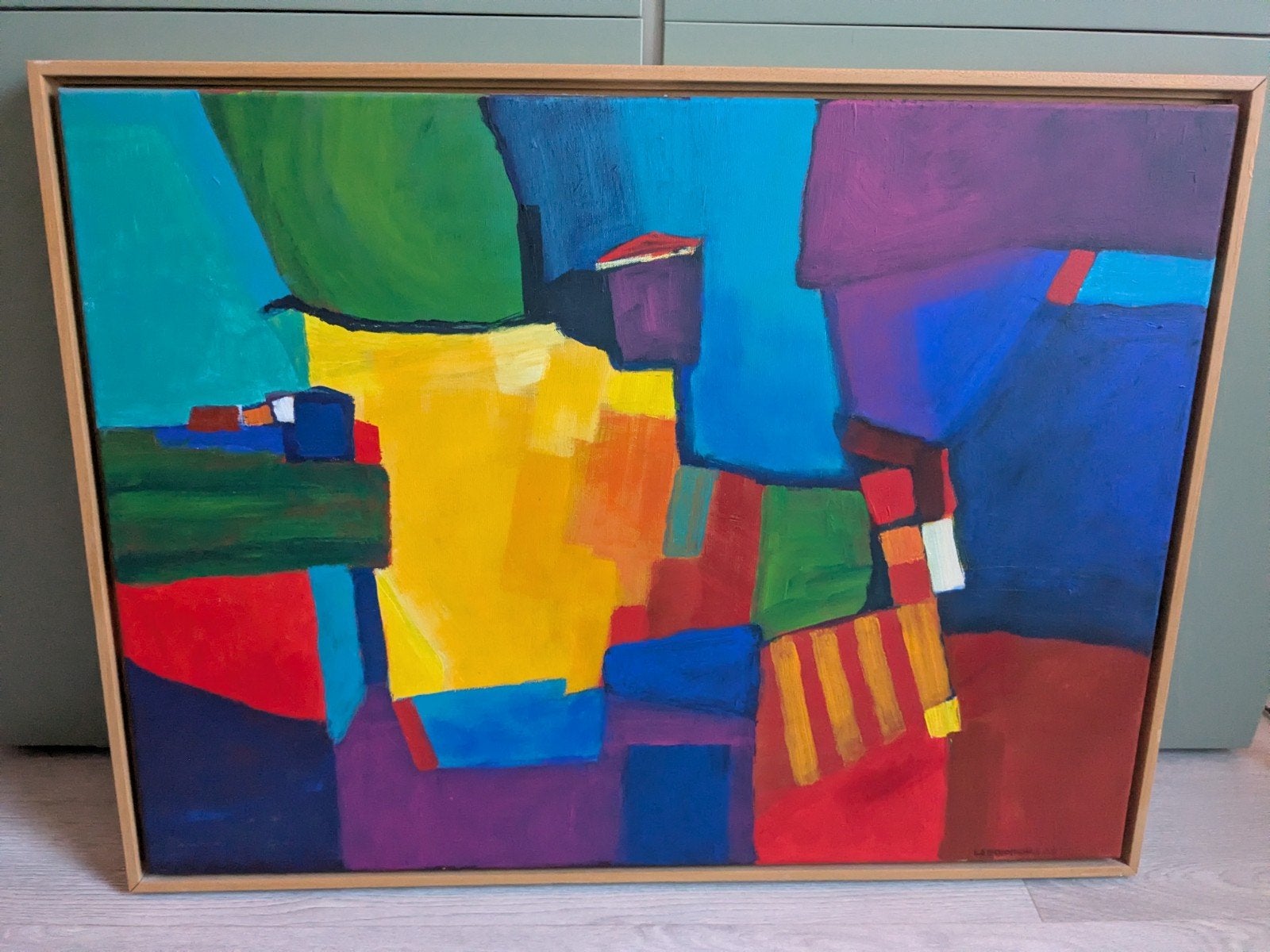 Abstract Schilderij Leo Oorphaus 2005, Ophalen