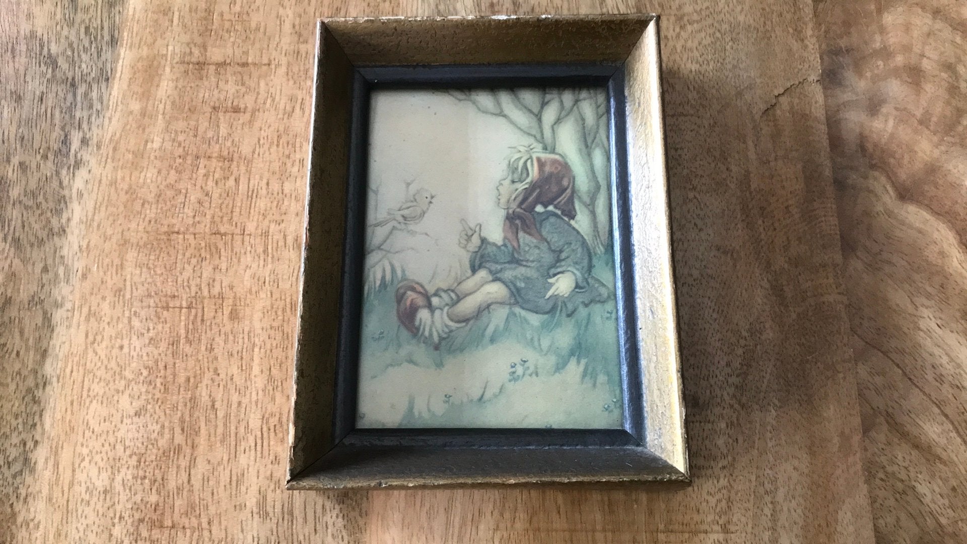 Hummel meisje met vogel kunst handel Antoon Gitsels Venlo, Antiek en Kunst, Kunst | Schilderijen | Klassiek, Portret of Personen