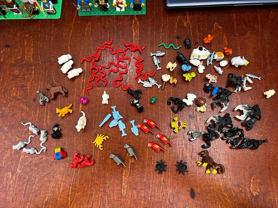 Unieke partij Lego dieren, ongeveer 100 stuks!, Ophalen of Verzenden, Gebruikt, Losse stenen, Lego