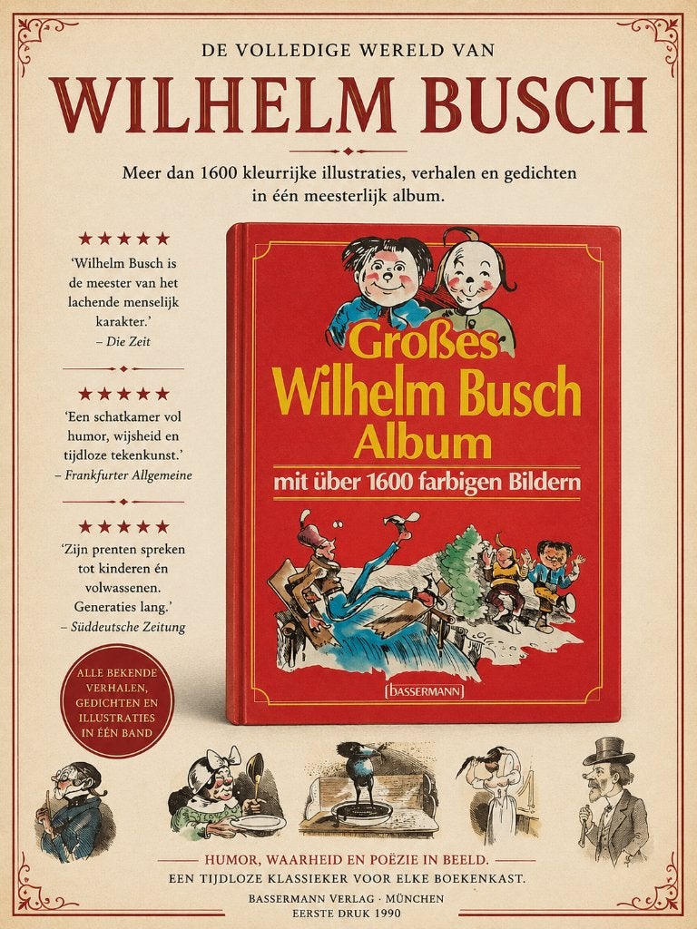 Großes Wilhelm Busch Album | Bassermann | Perfecte Staat!, Boeken, Bassermann Verlag, Ophalen of Verzenden, Zo goed als nieuw