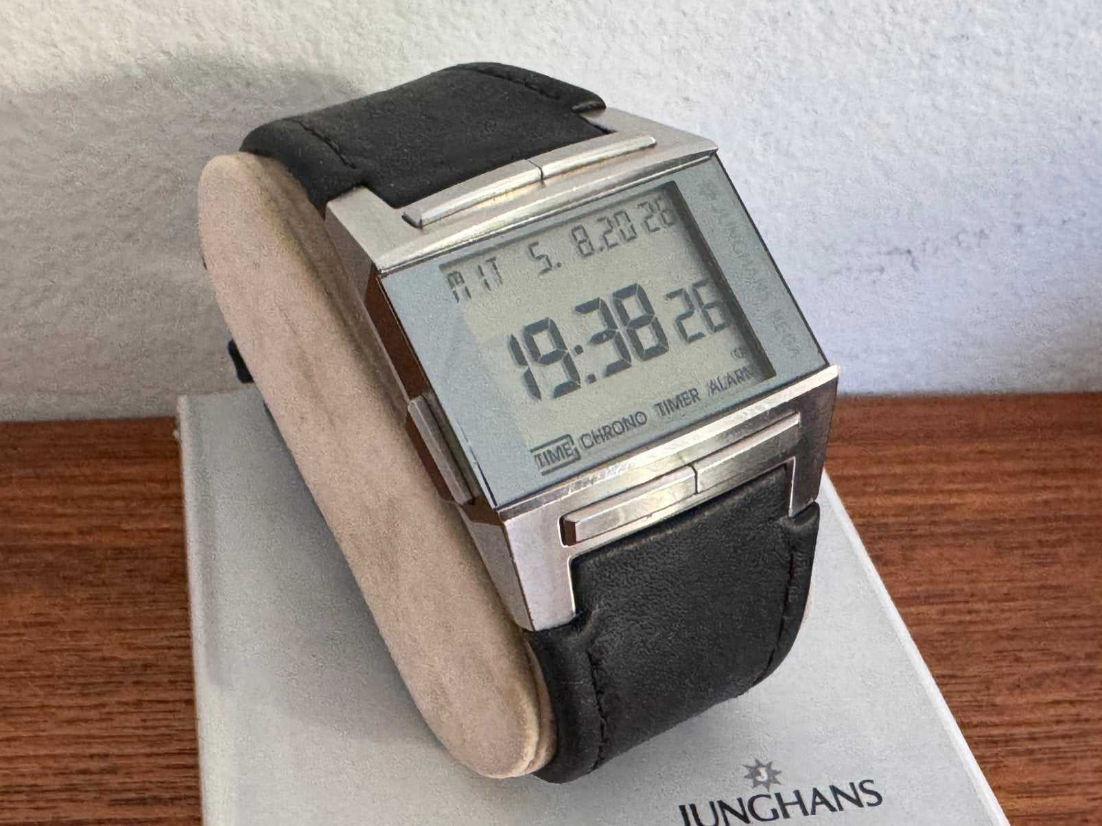 Junghans Mega 1000 heren Horloge vintage, Ophalen of Verzenden, Staal, Overige merken, 1960 of later