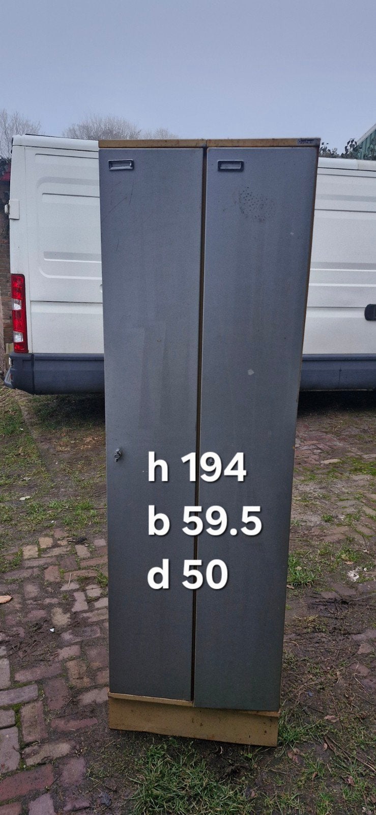Metalen Lockerkast / Archiefkast  3x  Opbergkast / bezorgen, Ophalen of Verzenden, Gebruikt, Industrieel
