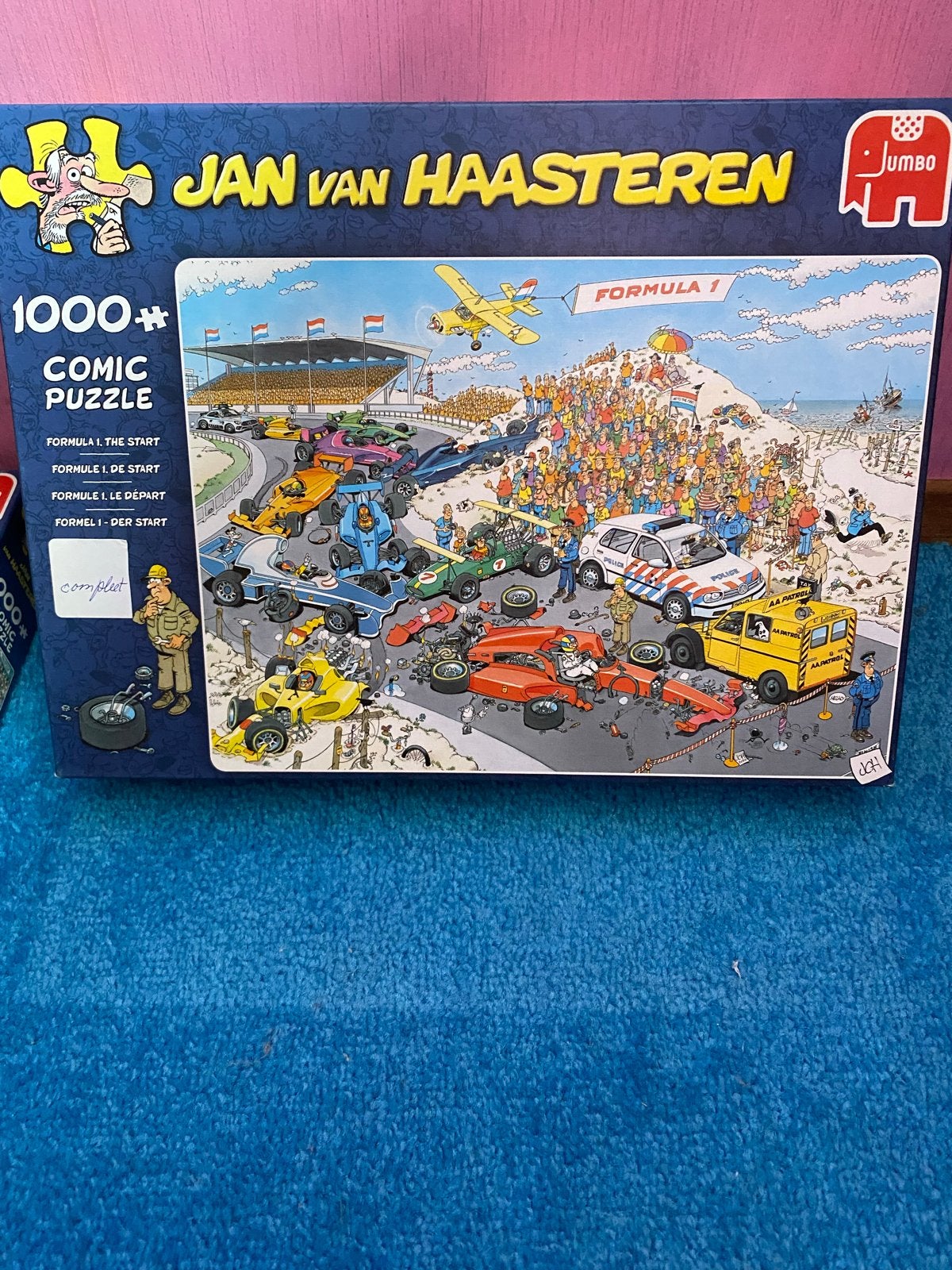 Jan van Haasteren Formule 1 Comic Puzzel 1000 stukjes, Ophalen of Verzenden, 500 t/m 1500 stukjes, Zo goed als nieuw, Legpuzzel