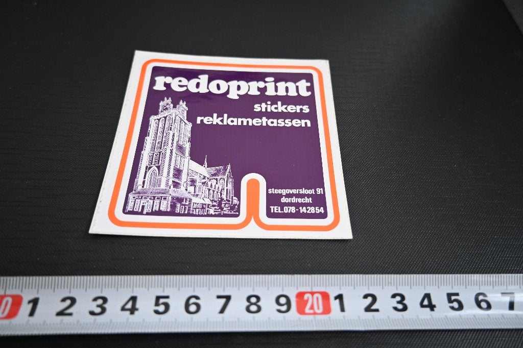 sticker Dordrecht Redoprint stickers reklametassen, Ophalen, Zo goed als nieuw
